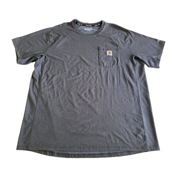 Carhartt Force T Shirt Mens XL Gray Relaxed Fit SS Front Pocket Western Workwear - Picture 1 of 16